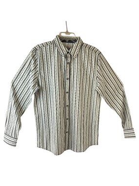 Moonshine Spirit Brad Paisley Western Snap Shirt Men L Stripe Pearl Snap Country